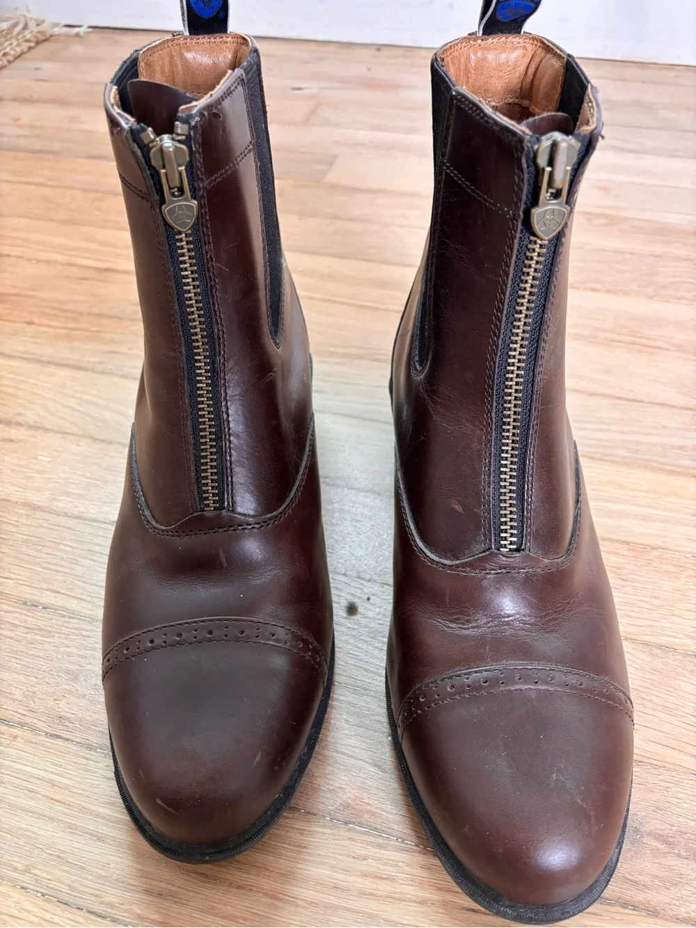 Ariat Heritage Front Zip Paddock Boots Brown Leather Equestrian Riding Boot 11.5 - Picture 2 of 6